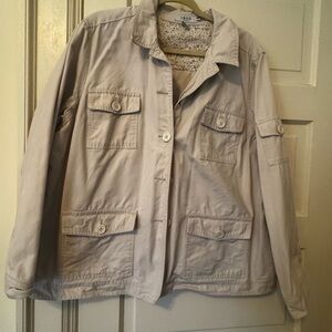 Izod Light Tan Utility Jacket for Women